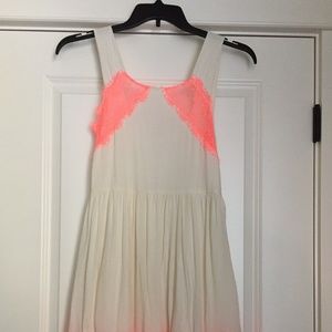 Free People | Neon and Cream Sundress